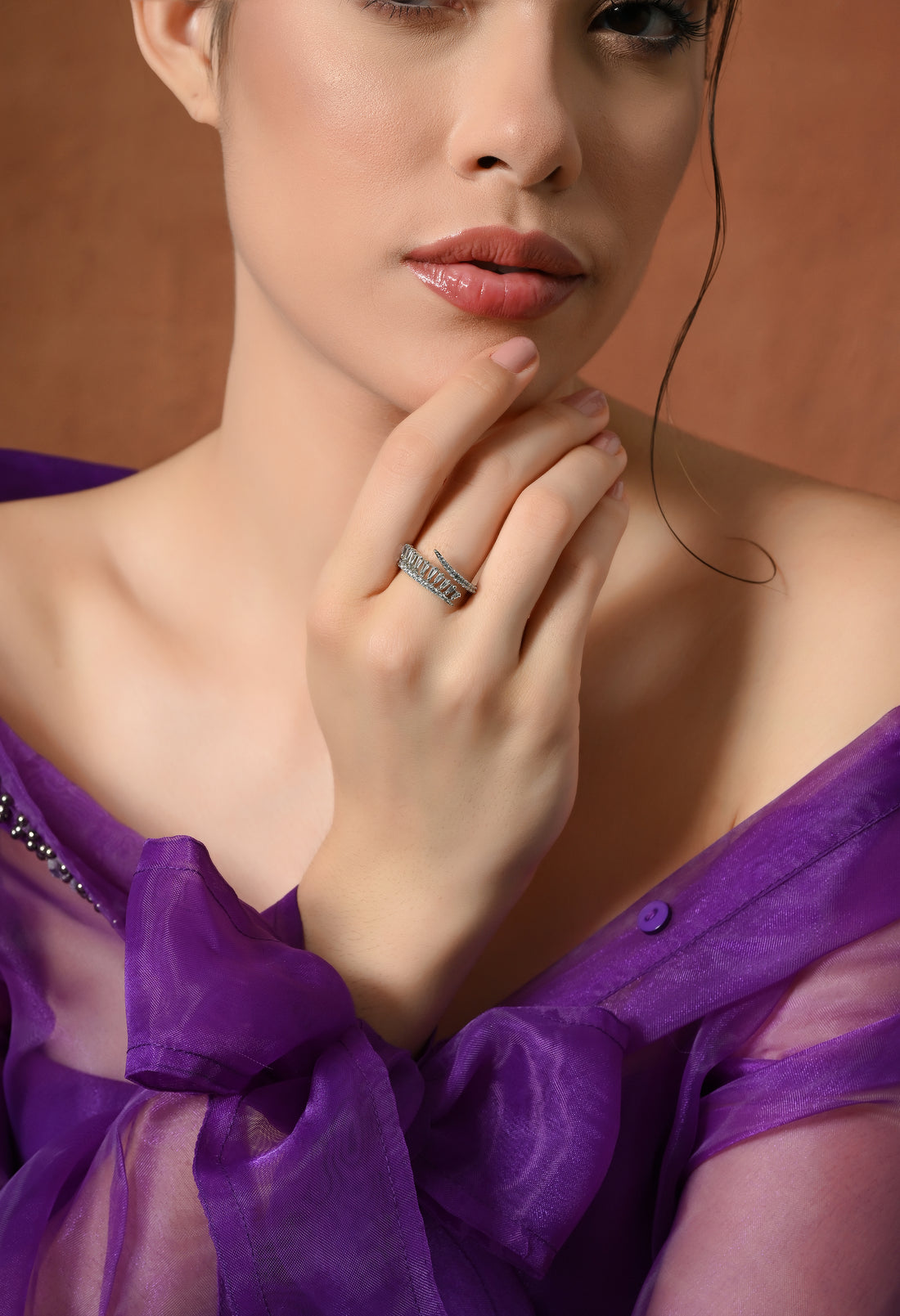 Sparkling Elegance Diamond Row Ring