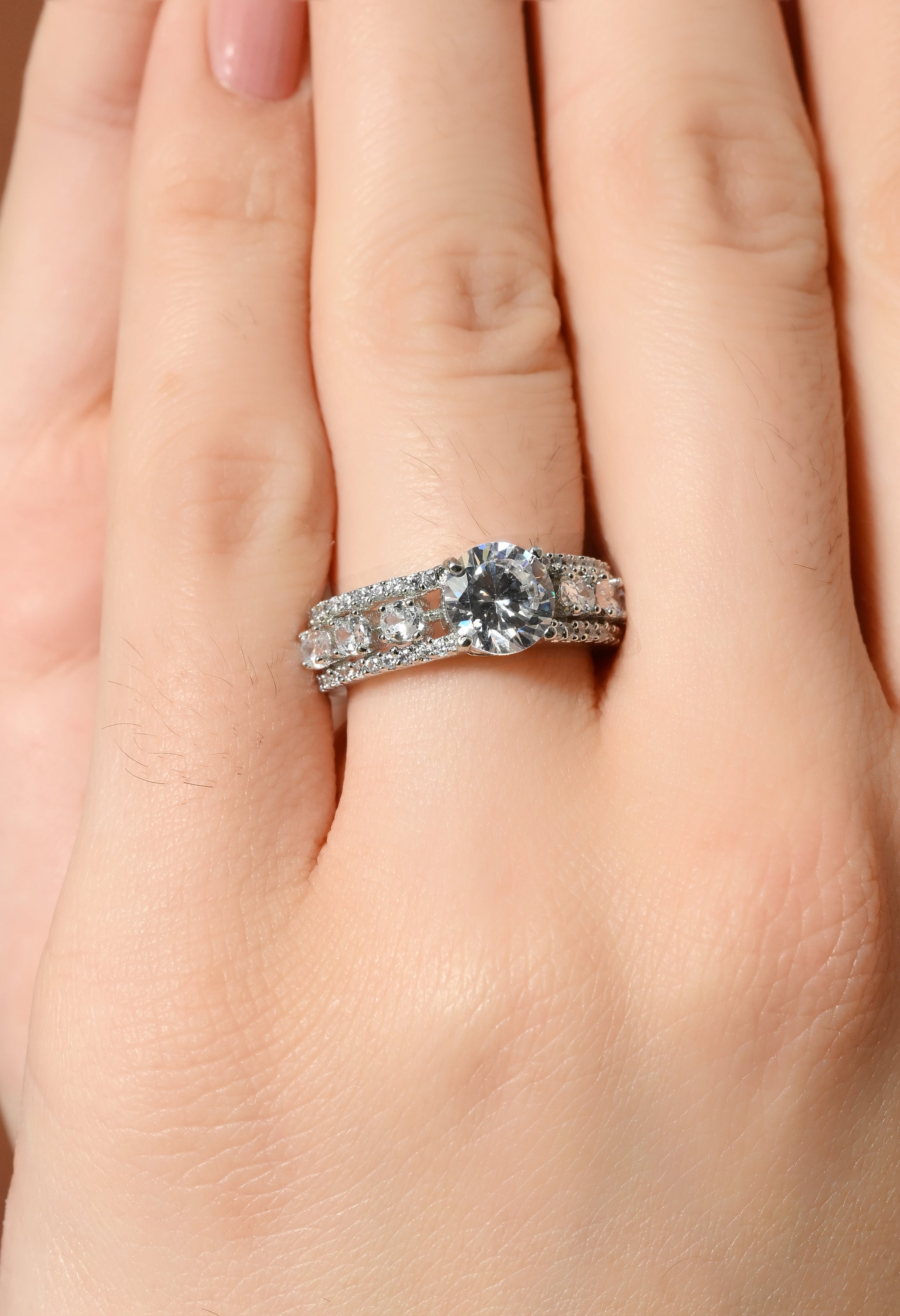 Sparkling Elegance Shimmering Crystal Ring