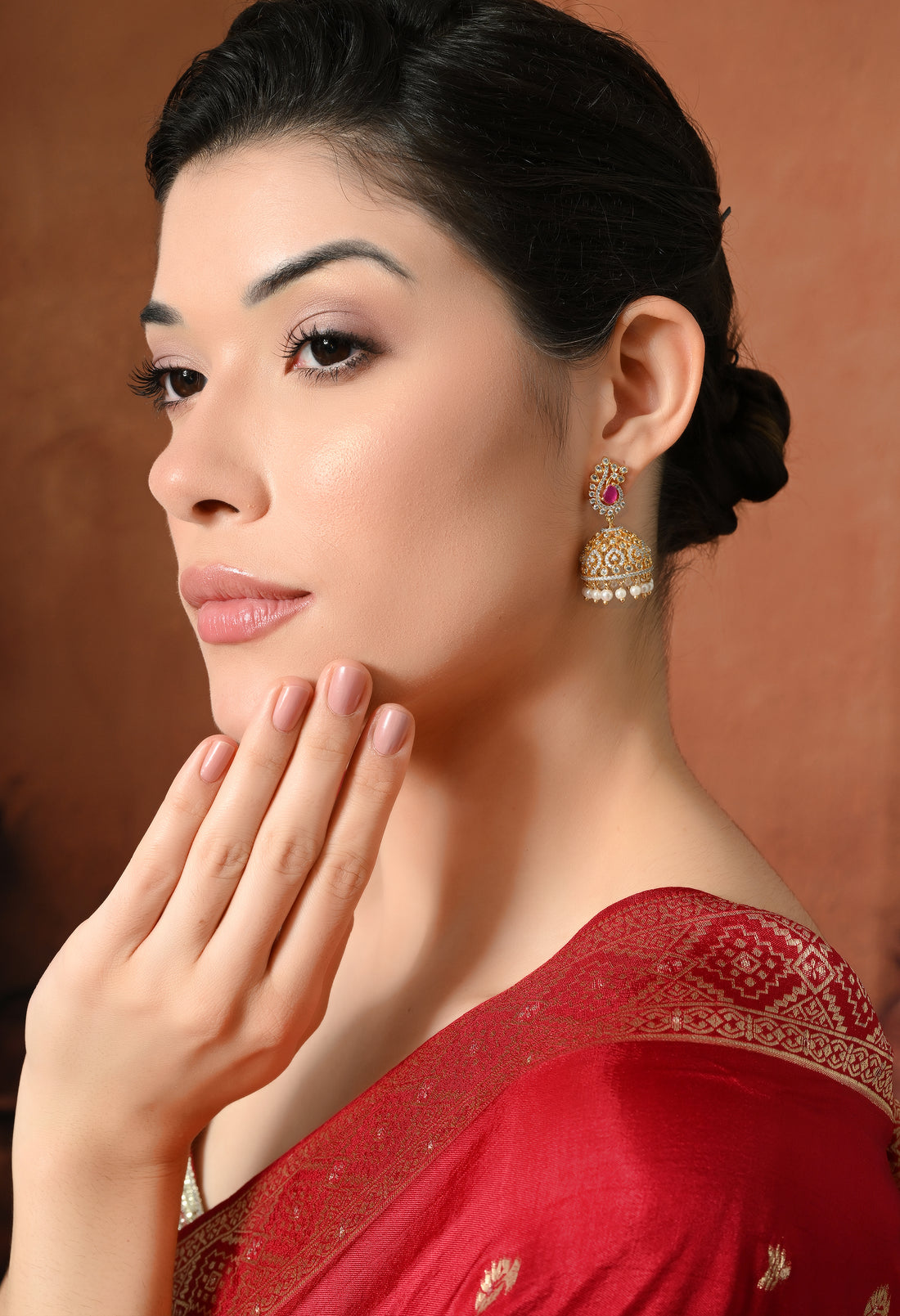 Graceful Charm Pearl Jhumkas