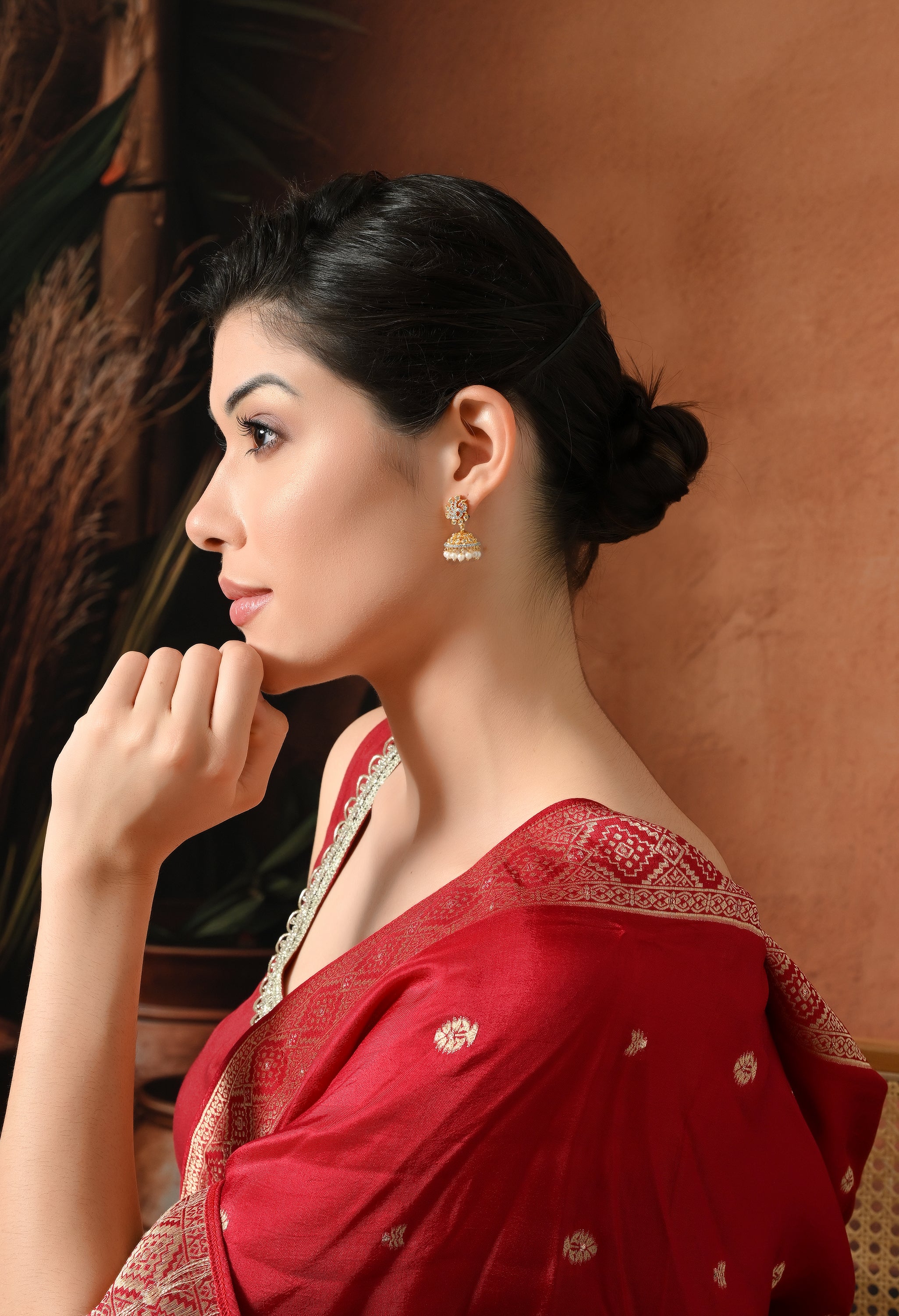 Radiant Glow Pearl Jhumkas