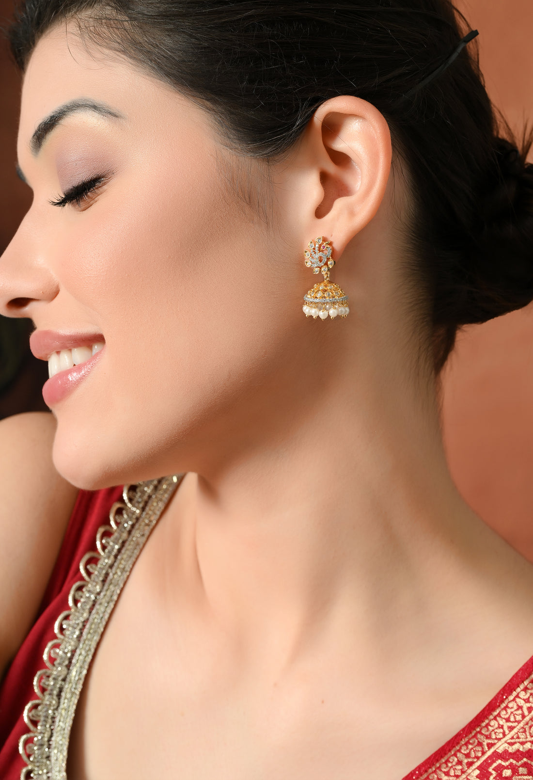 Radiant Glow Pearl Jhumkas