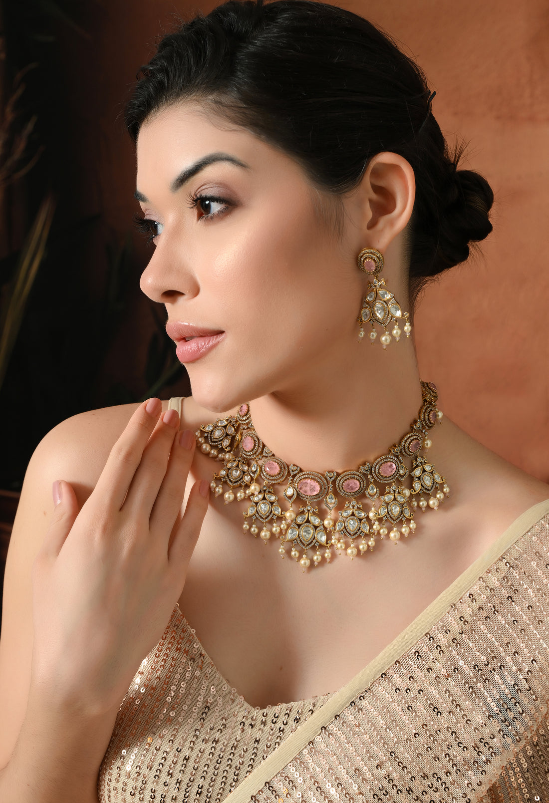 Radiant Elegant Pearl Blossom Necklace