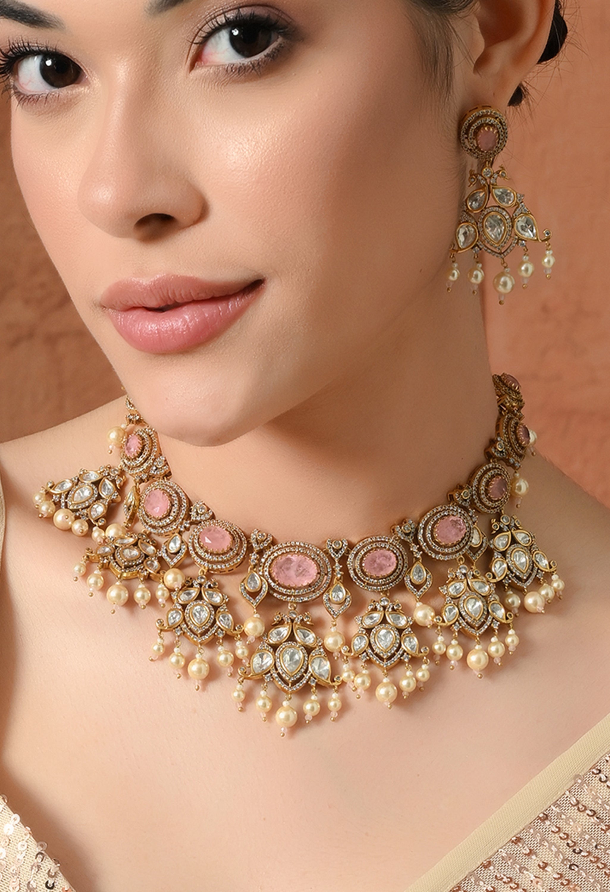 Radiant Elegant Pearl Blossom Necklace