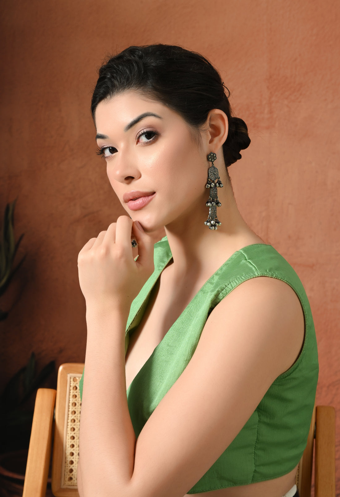 Antique Silver Royal Dangle Earrings