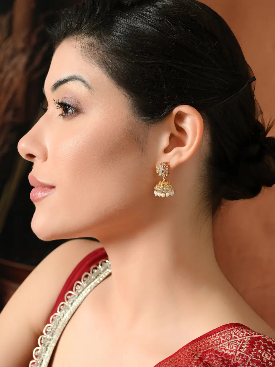 Radiant Glow Pearl Jhumkas