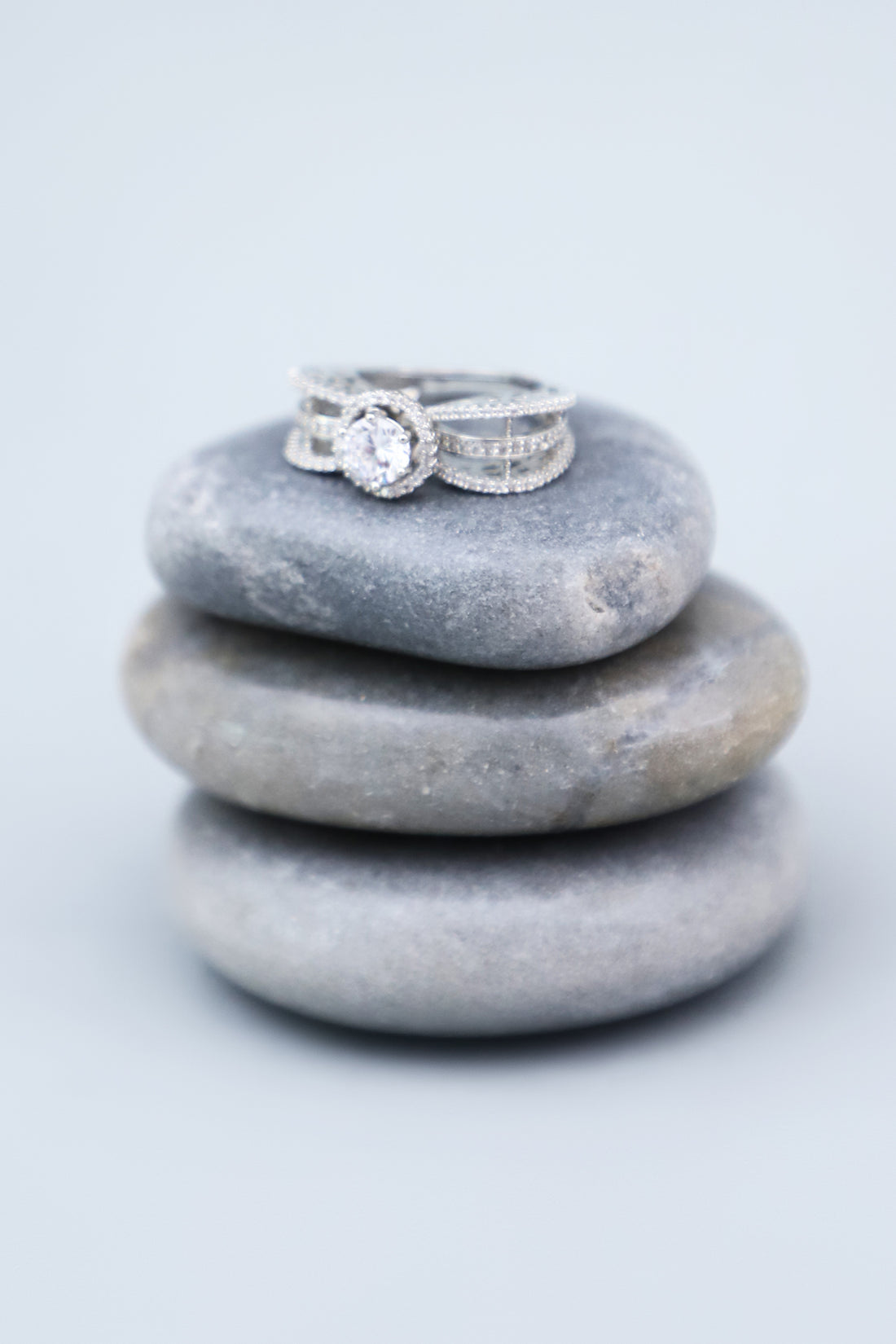 Ahana Silver-plated Ring with Zirconia Stones