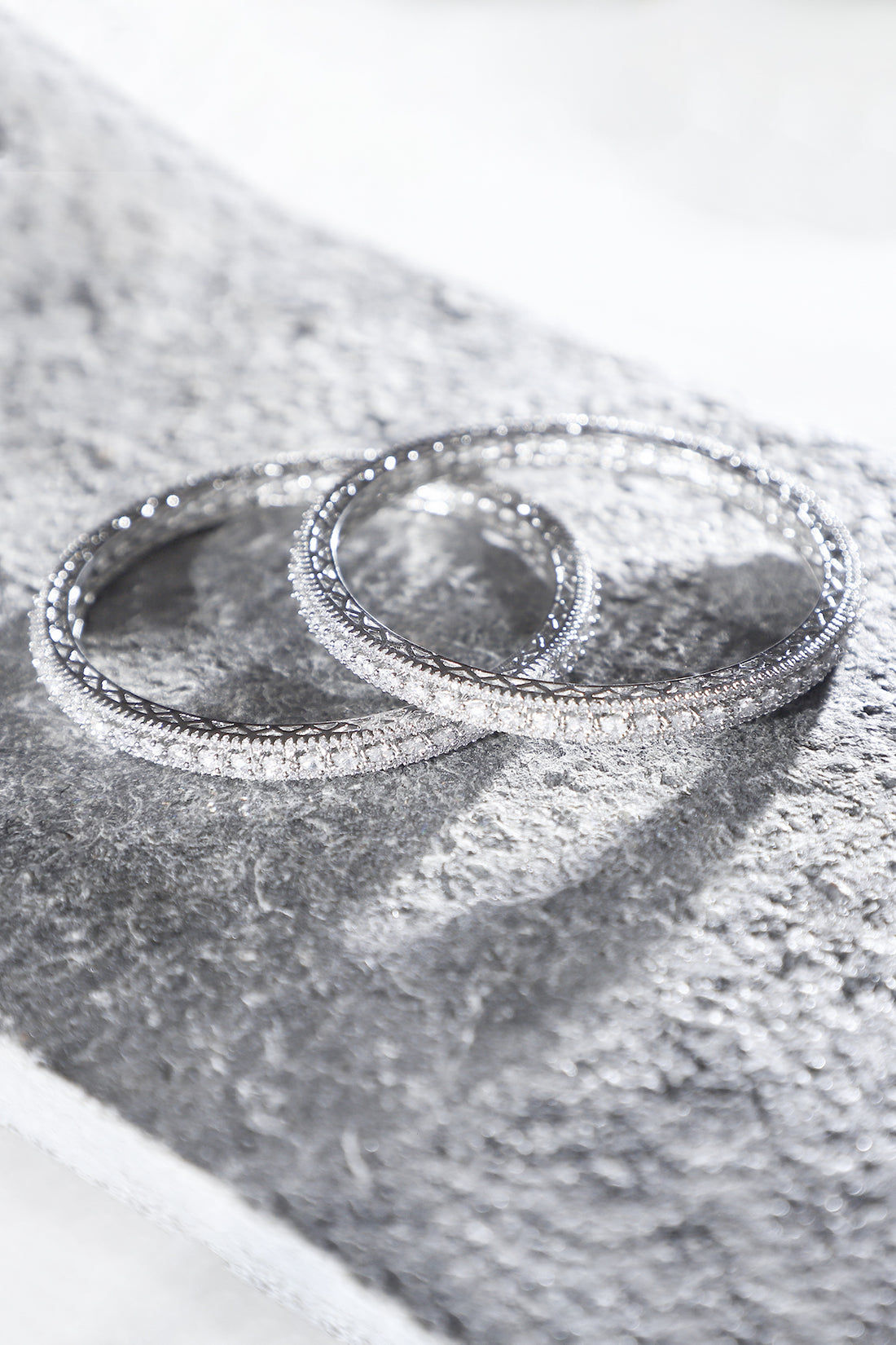 Glimmering Zircon Bangles
