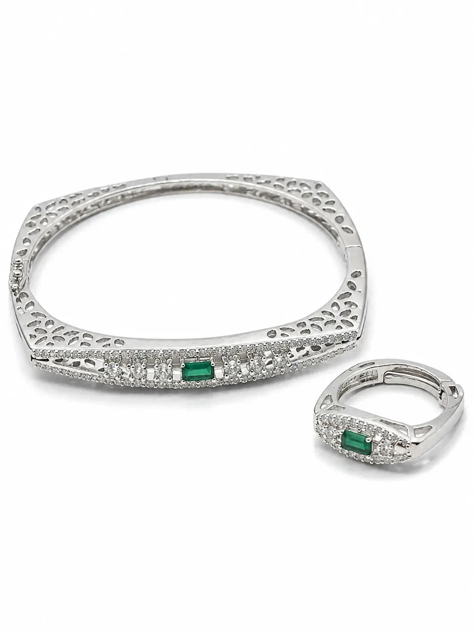 Emerald Luxe Bracelet and Ring Set