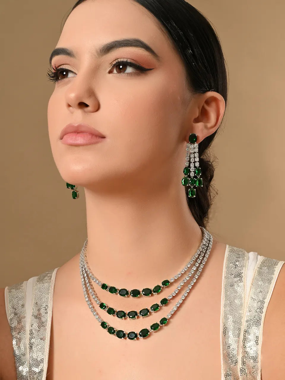 Elegant Emerald Dream Jewelry Set