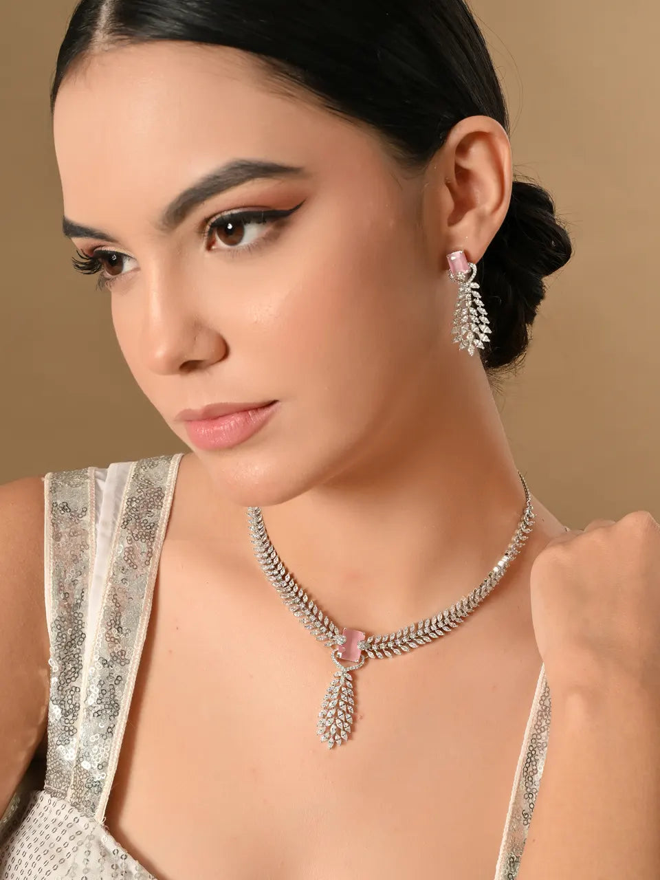 Glistening Blossom Jewelry Set