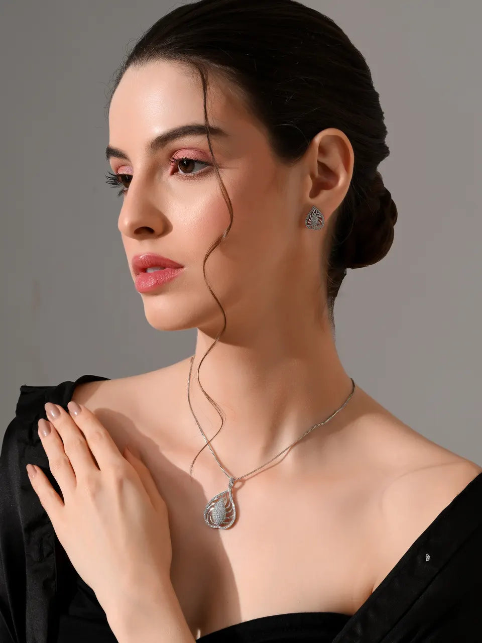 Silver Teardrop Elegance Set