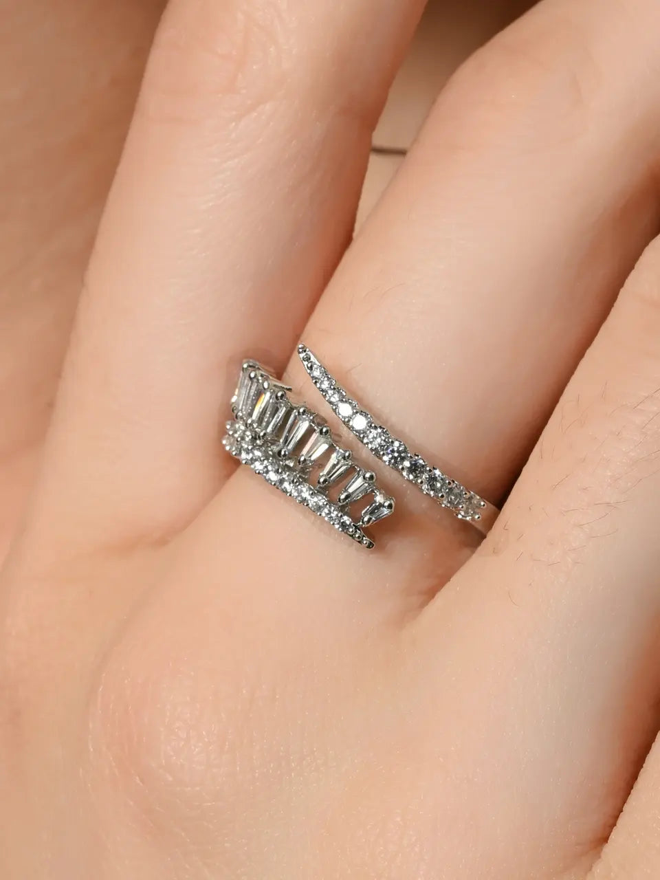 Sparkling Elegance Diamond Row Ring
