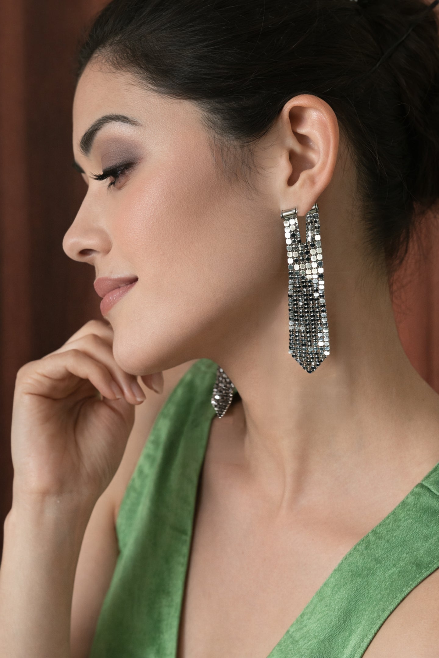 Silver Fringe Earrings