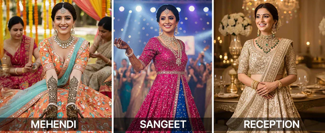 Wedding Season Jewellery Guide: What to Wear for Mehendi, Sangeet & Reception