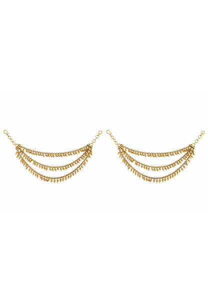 Golden Cascade Ear Chain