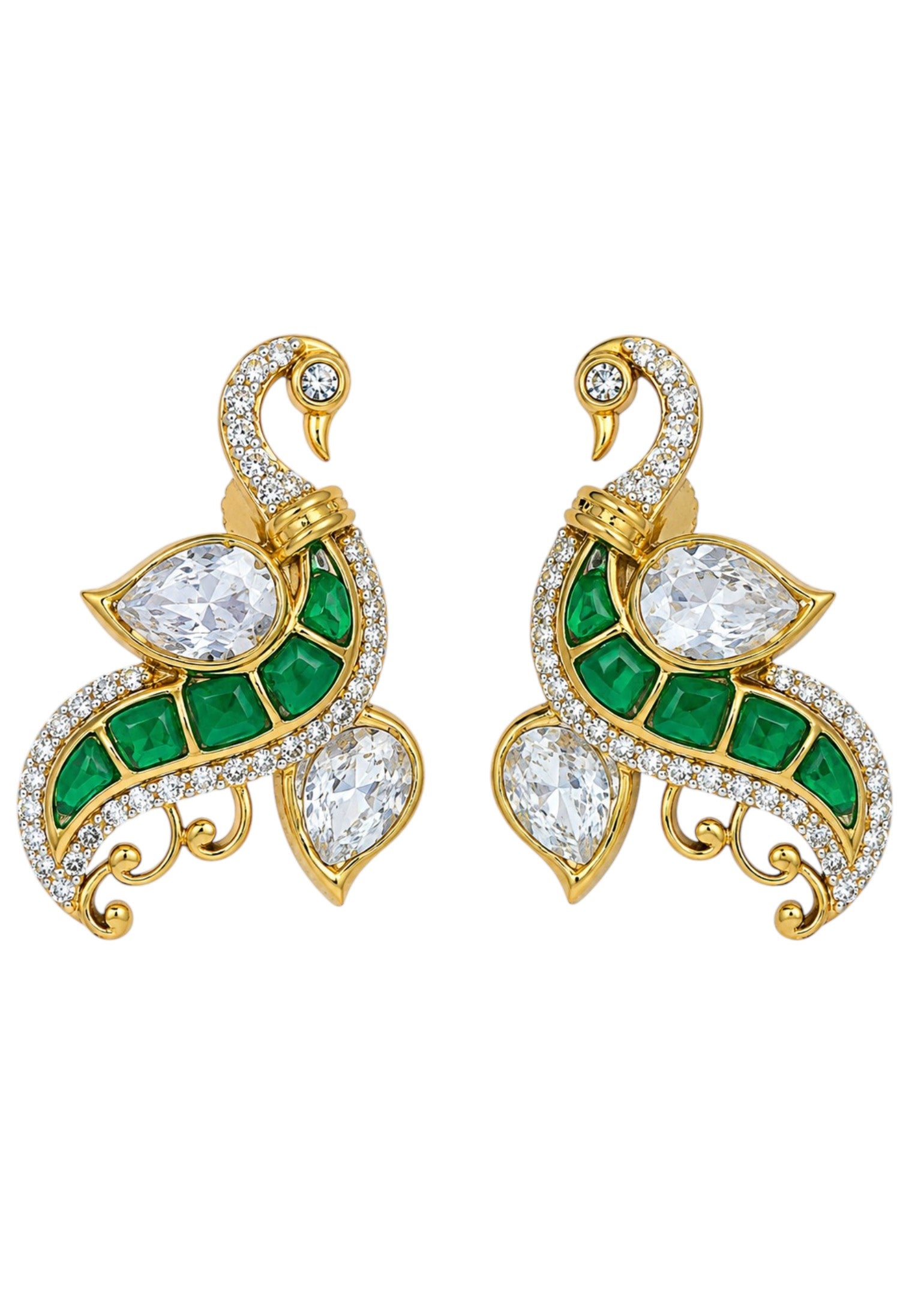 Emerald Swan Grace Earrings