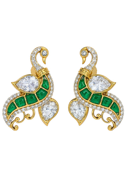 Emerald Swan Grace Earrings