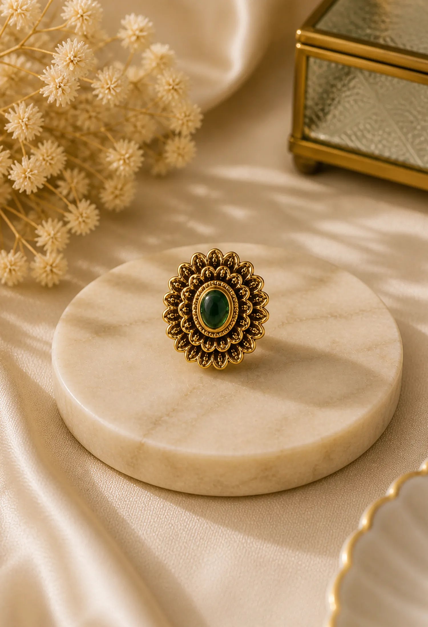 Emerald Bloom Ring