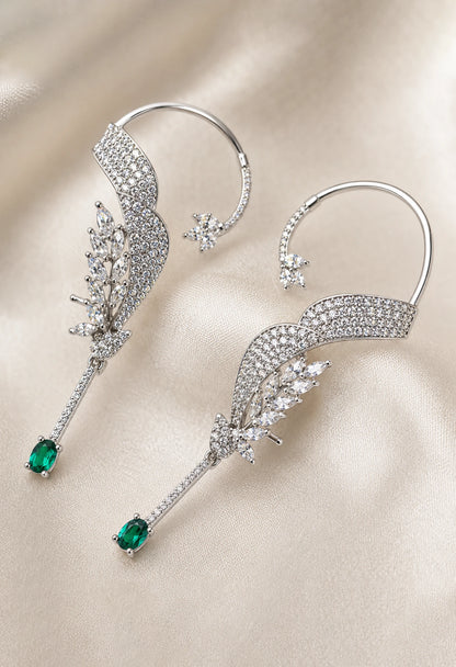 Emerald Whisper Ear Cuffs