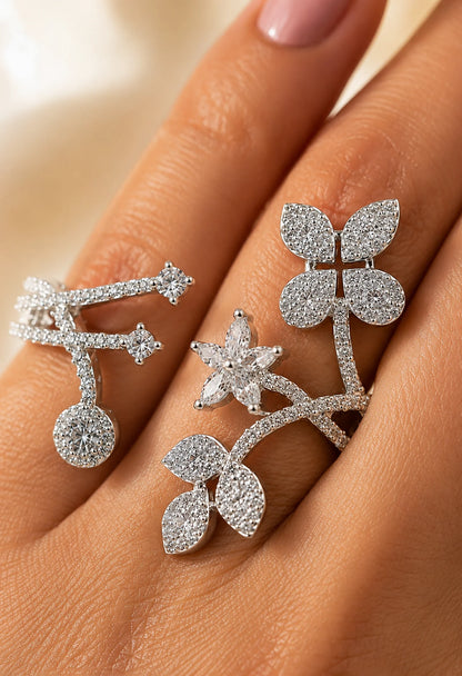 Bloom Vine Sparkle Ring