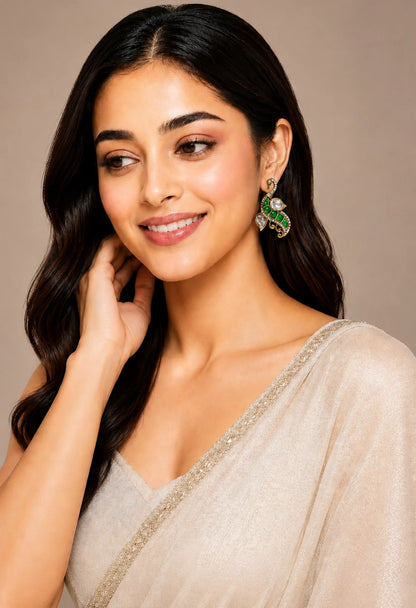 Emerald Swan Grace Earrings