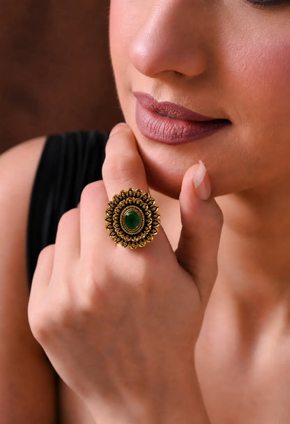 Emerald Bloom Ring