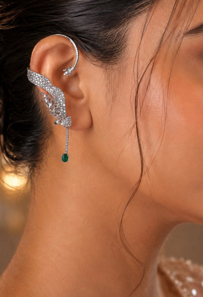 Emerald Whisper Ear Cuffs
