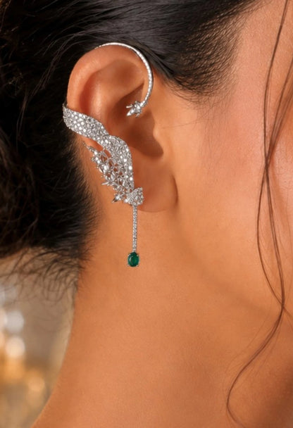 Emerald Whisper Ear Cuffs