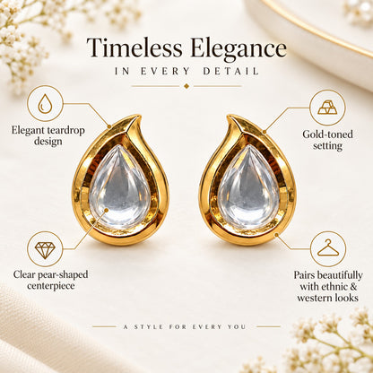 Crystal Dew Stud Earrings