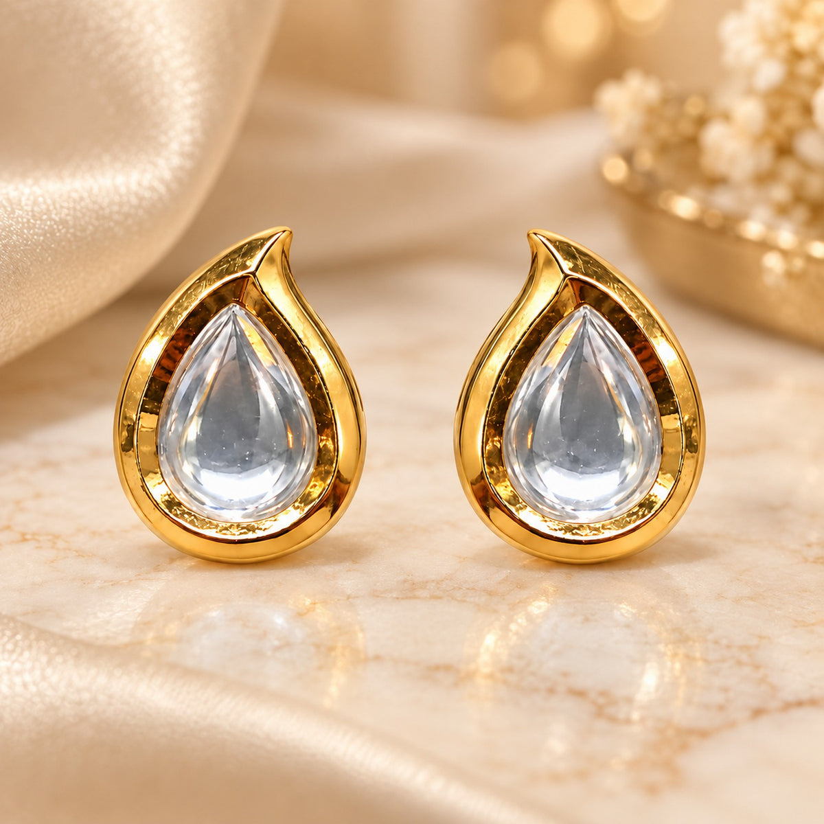 Crystal Dew Stud Earrings