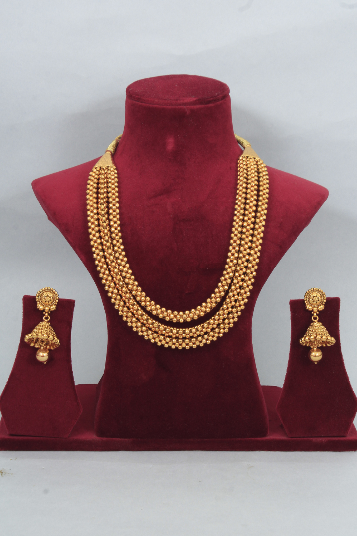 Multilayer Gold Plated Necklace Set 