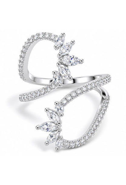 Crystal Vine Wrap Ring
