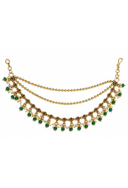 Emerald Veil Ear Chain