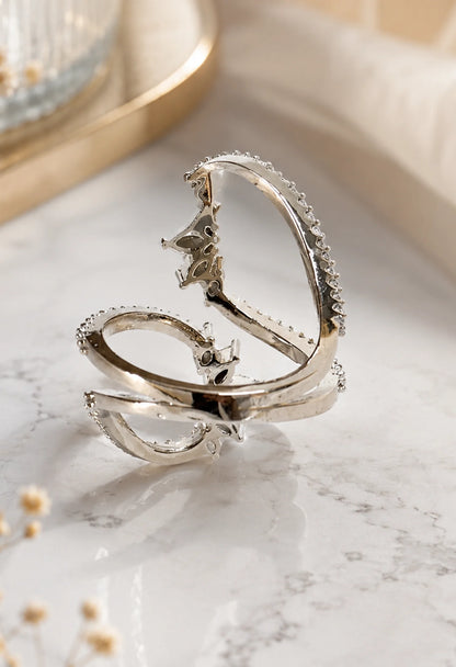 Crystal Vine Wrap Ring