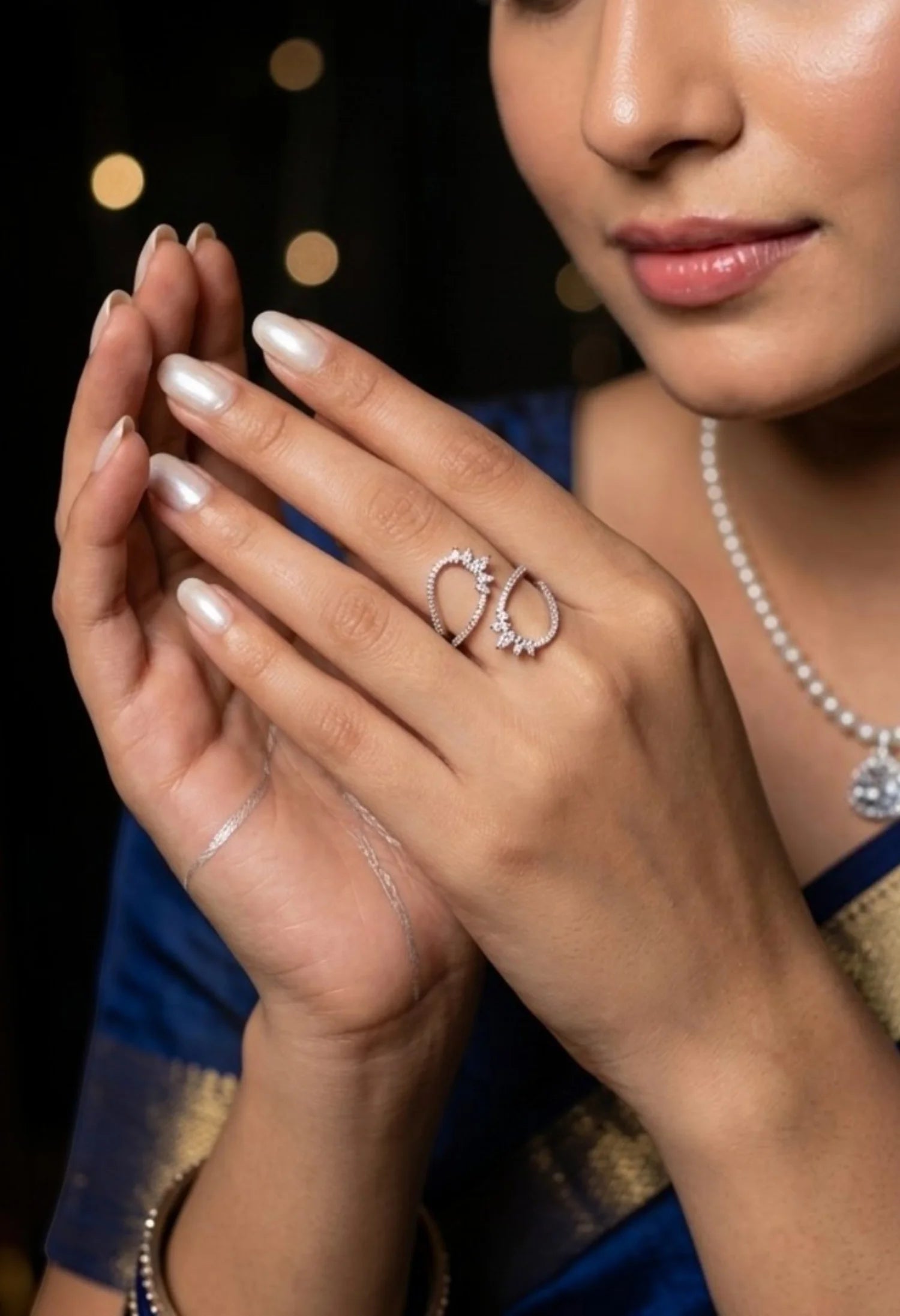 Crystal Vine Wrap Ring