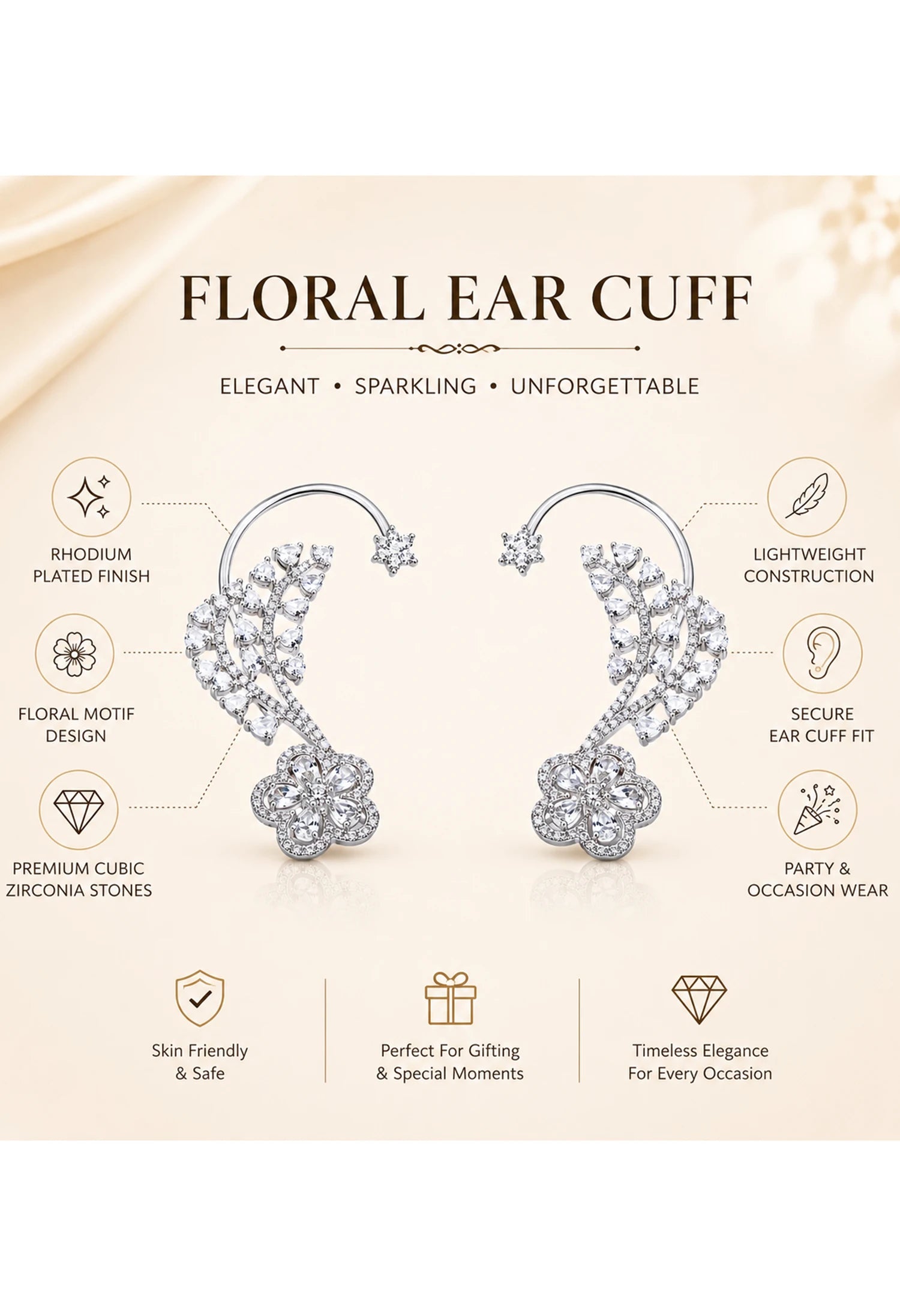 Blossom Vine Ear Cuffs