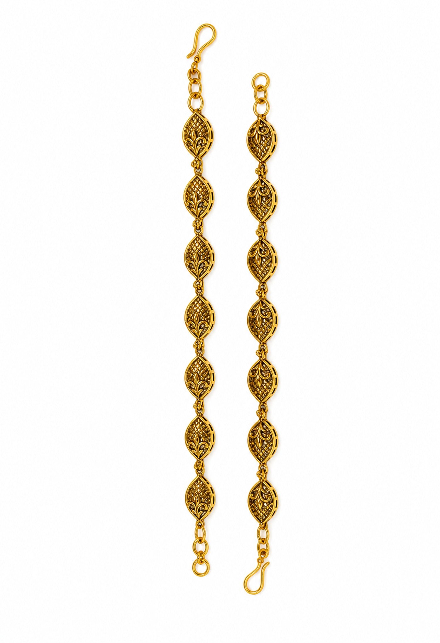 Vintage Leaf Elegance Ear Chain