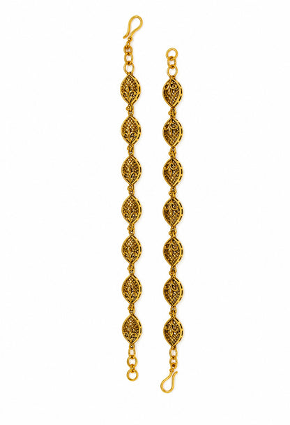 Vintage Leaf Elegance Ear Chain
