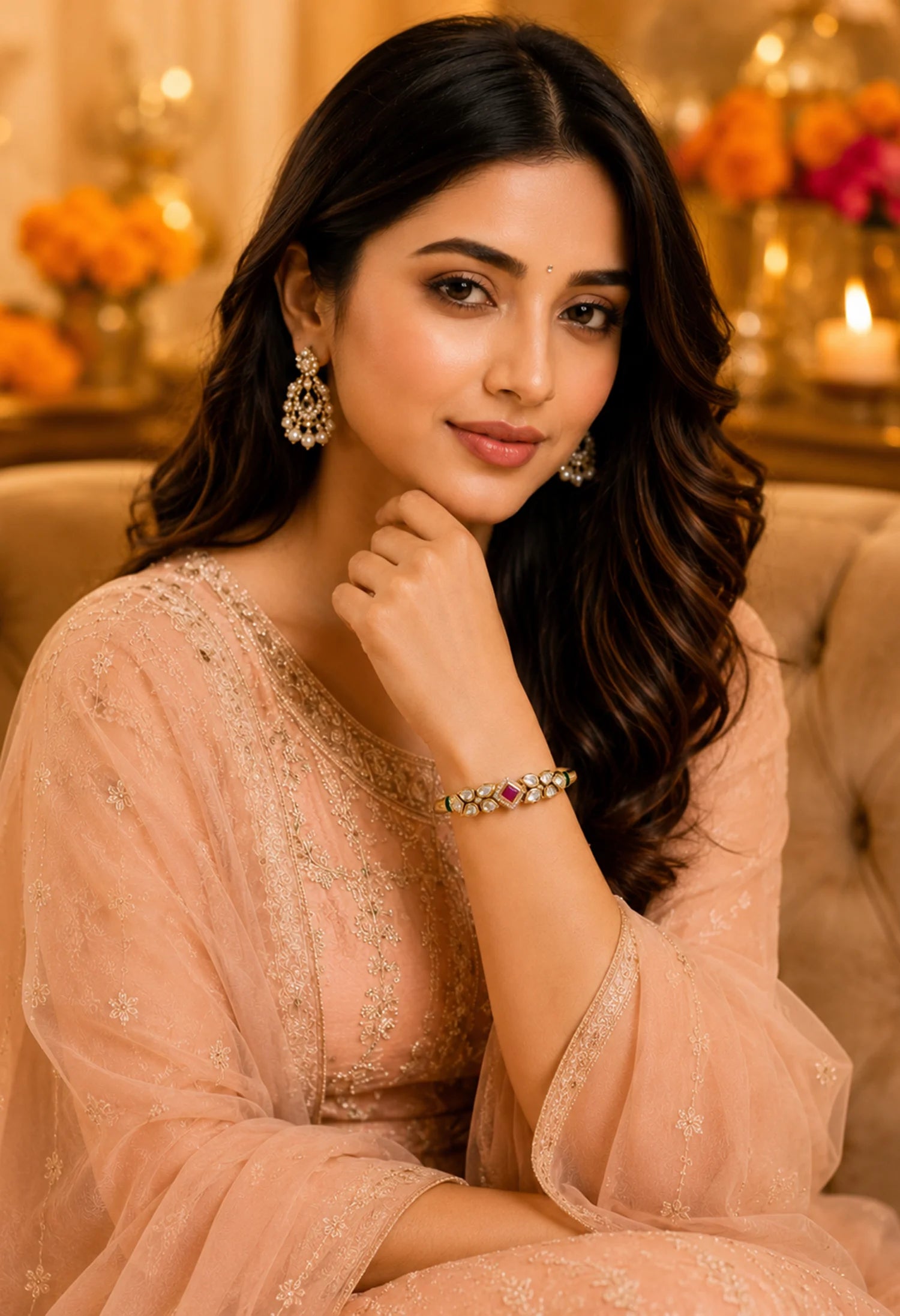Emerald Royale Kada Bracelet