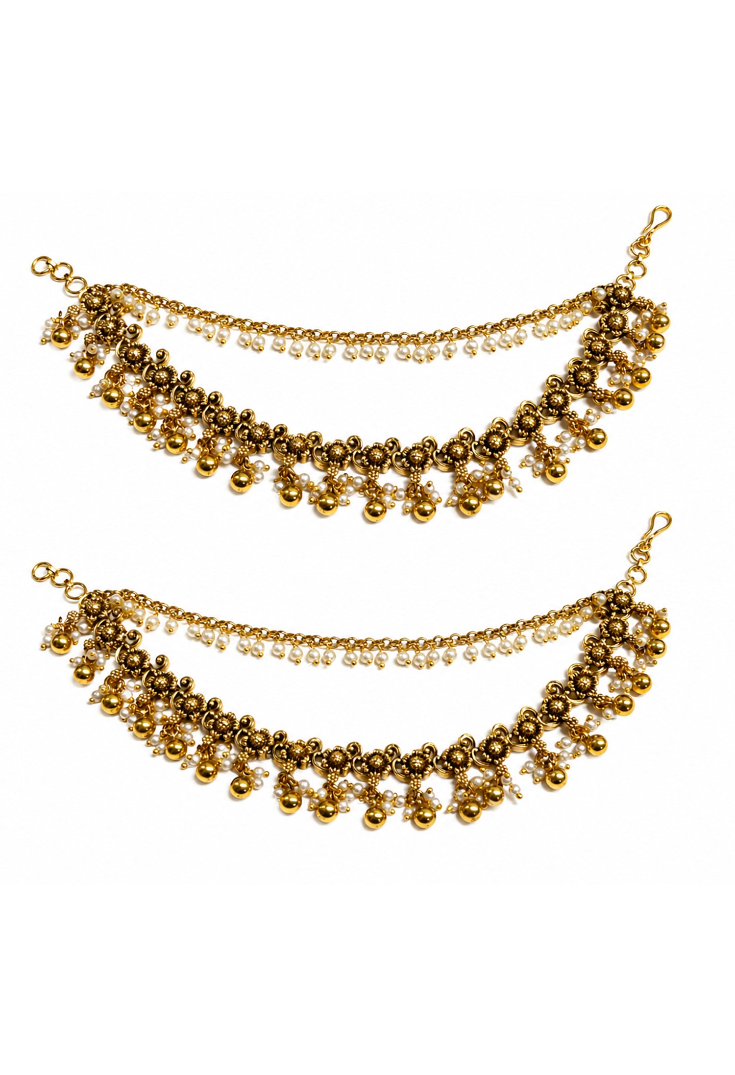Royal Pearl Drape Ear Chain