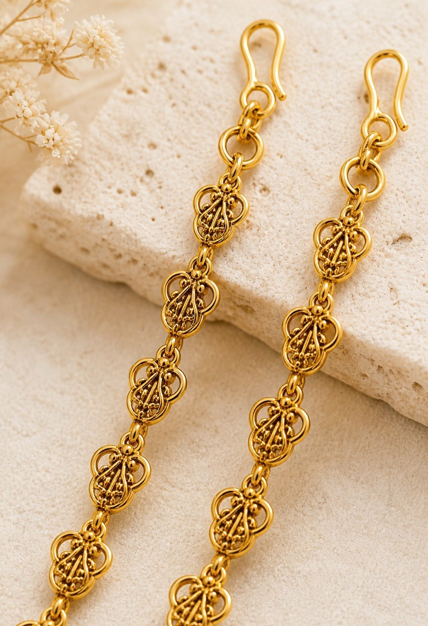Royal Filigree Drop Ear Chain