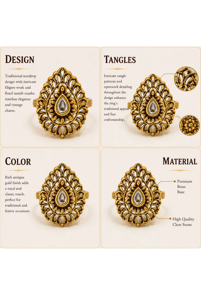 Meher Teardrop Ring