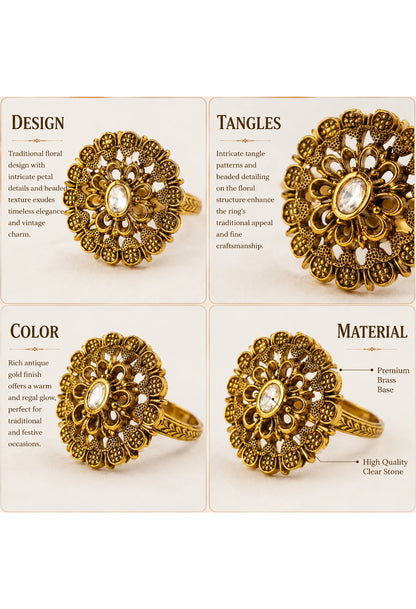 Noor Bloom Adjustable Ring