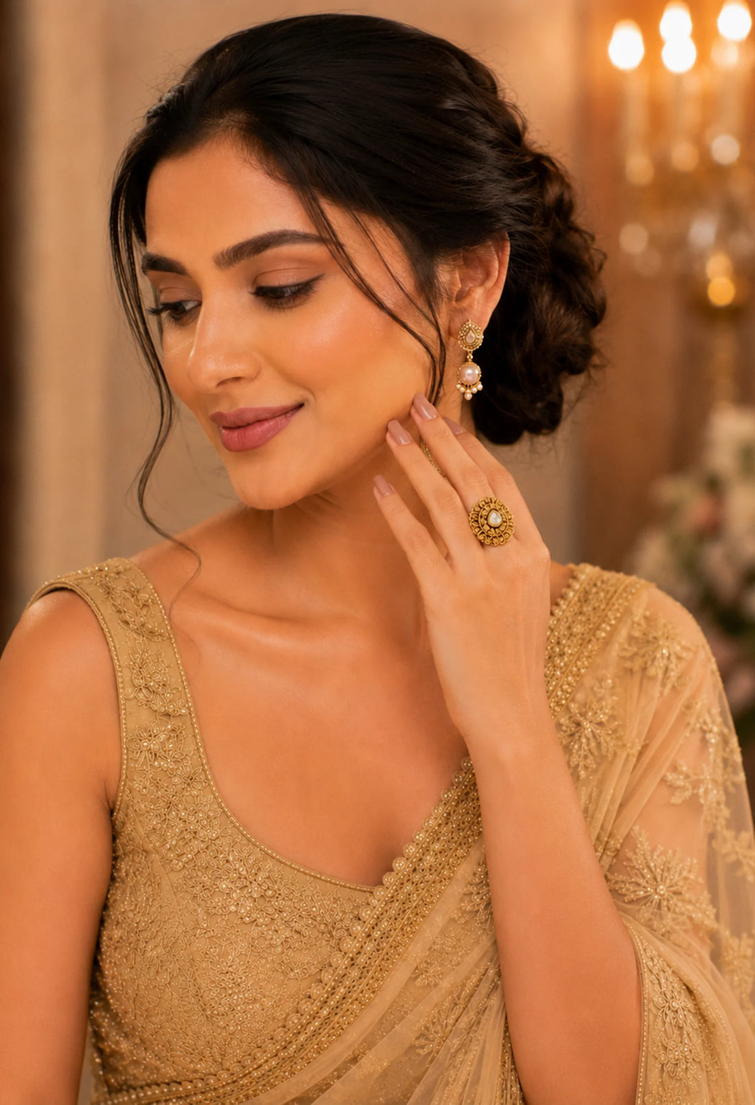 Meher Teardrop Ring