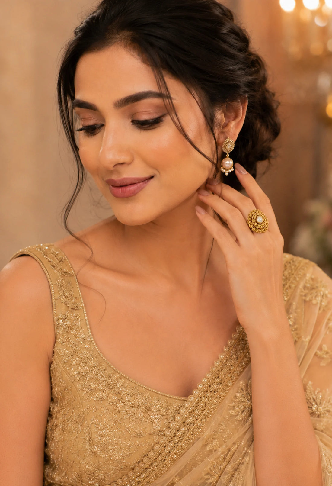 Meher Teardrop Ring