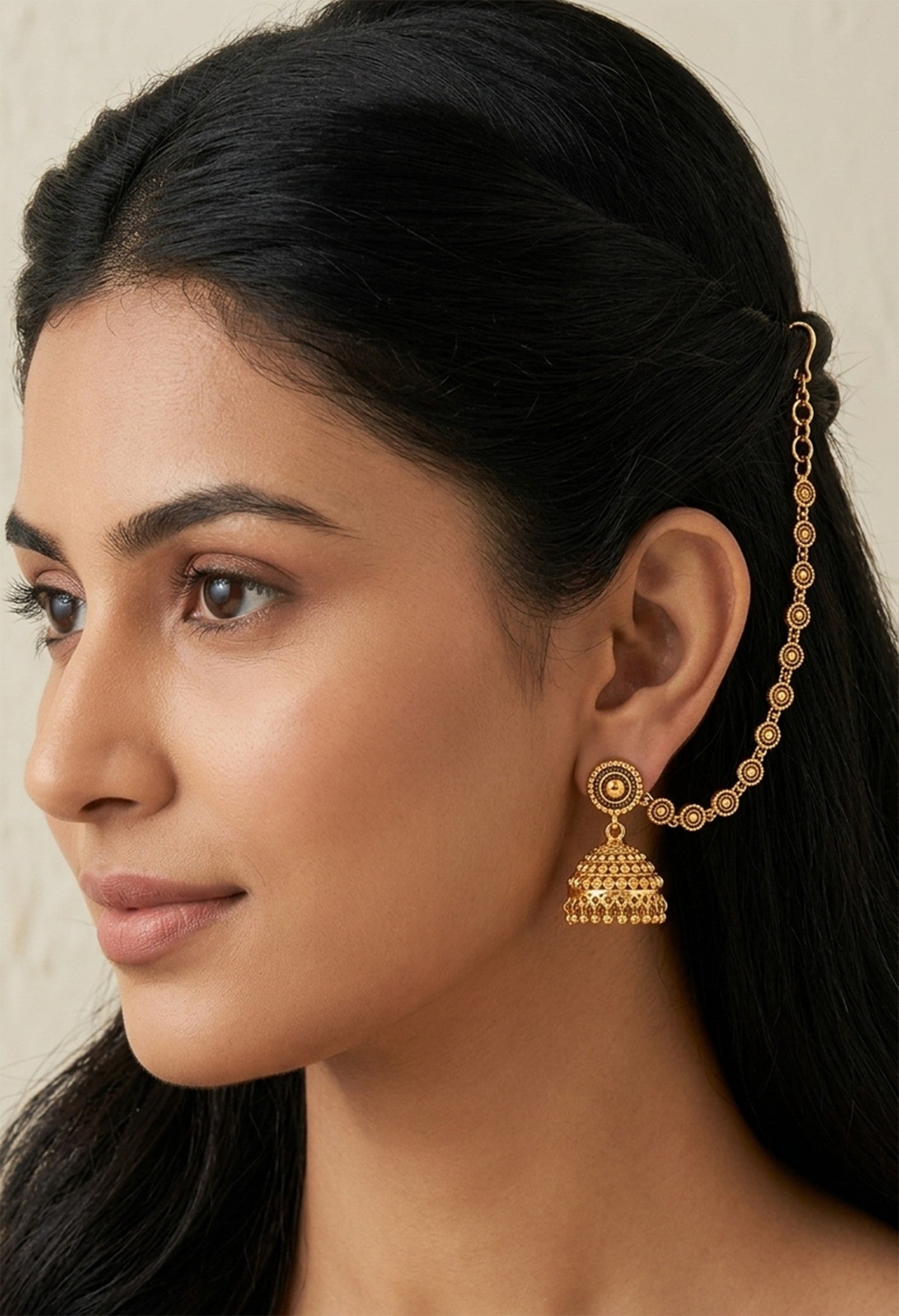 Classic Beaded Halo Ear Chain