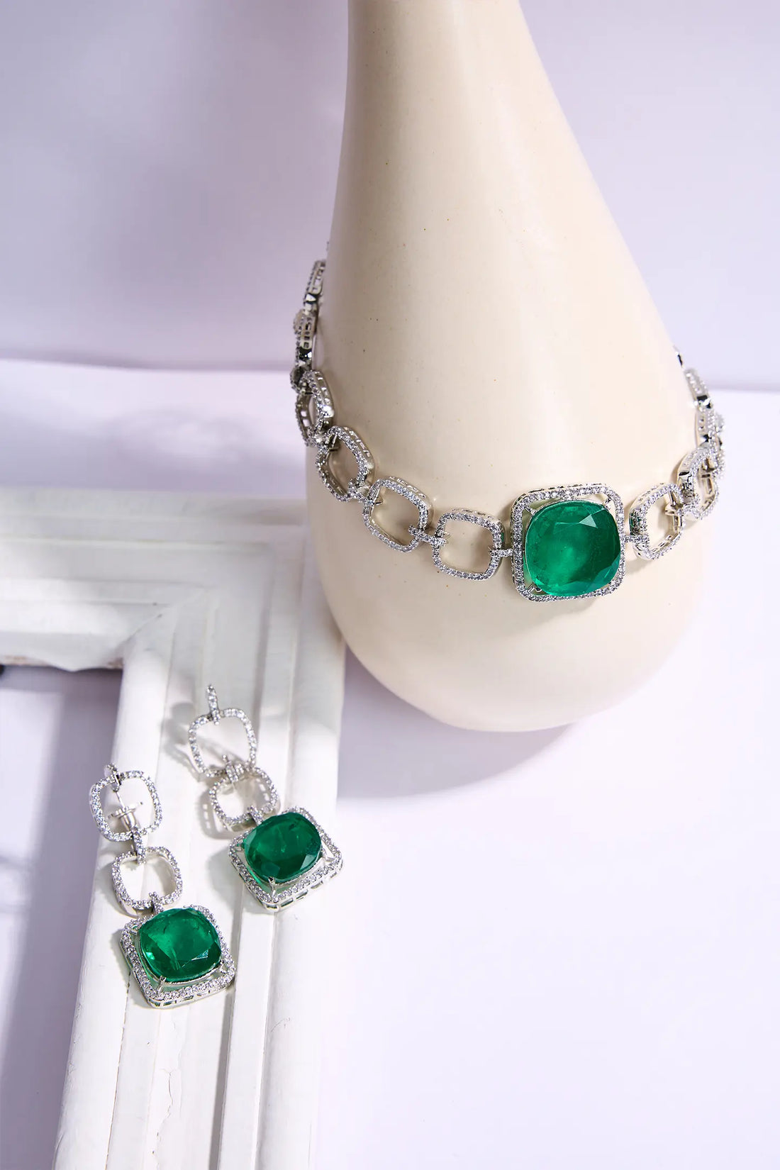 American Diamond Allure Exquisite Choker & Earrings Collection