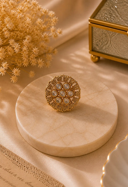 Sunburst Crystal Ring