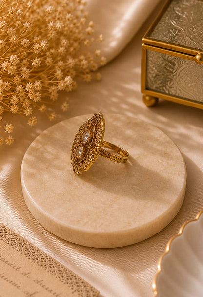 Sunburst Crystal Ring