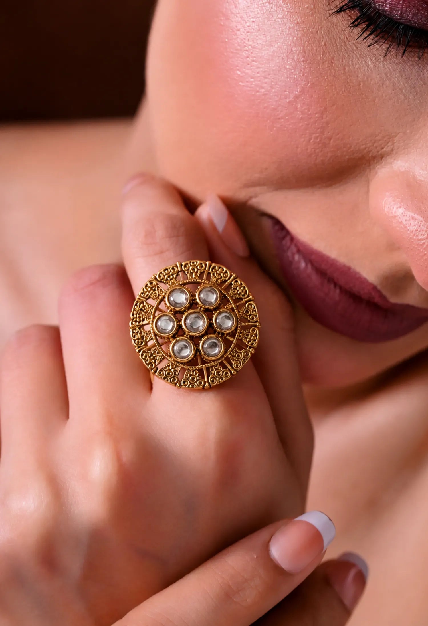 Sunburst Crystal Ring